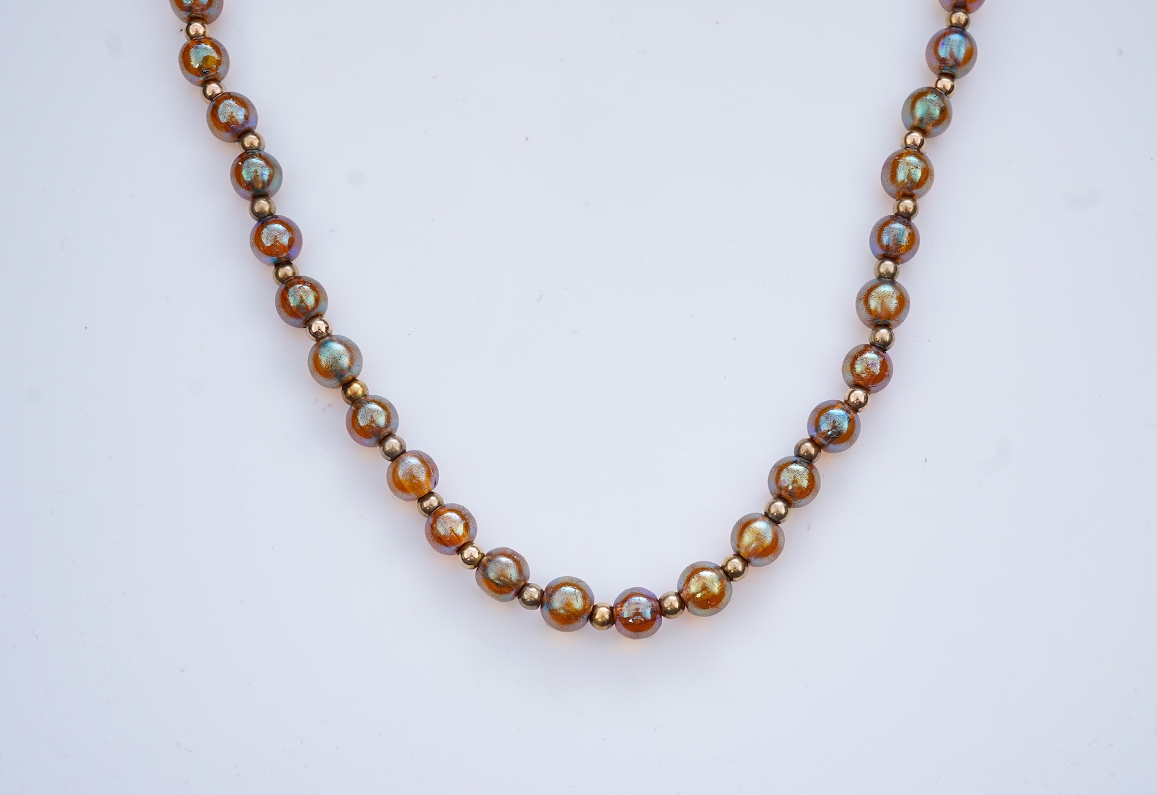 WMF (Wurttembergische Metallwarenfabrik), a 'Myra' glass bead necklace, circa 1930